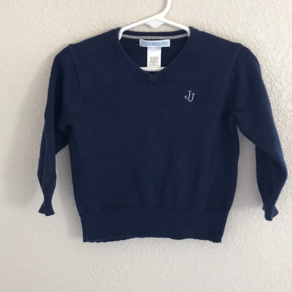 Janie and Jack v neck navy blue sweater